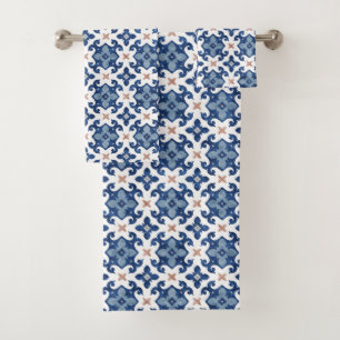 Motif en mosaïque bleue