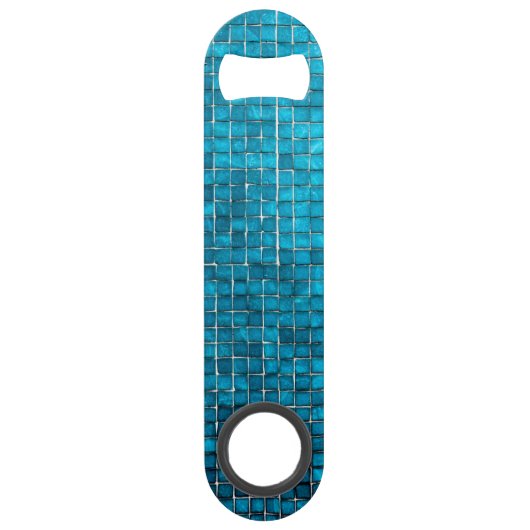 Motif en mosaïque bleue (Devant)