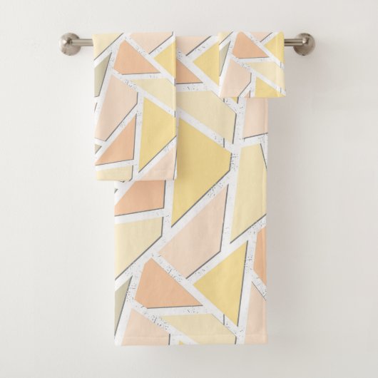 Motif en mosaïque jaune citron (En situation)