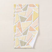 Motif en mosaïque jaune citron (Serviette à main)