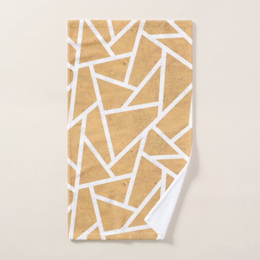 Motif en mosaïque jaune et blanc (Serviette à main)