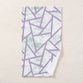 Motif en mosaïque vert clair et lavande (Serviette à main)