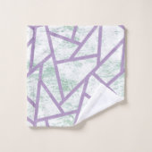 Motif en mosaïque vert clair et lavande (Gant de toilette)