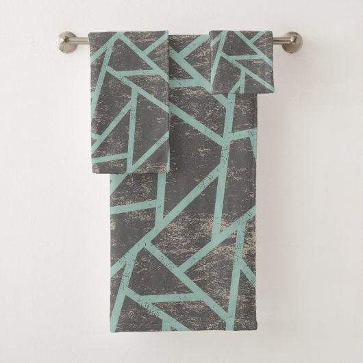 Motif en mosaïque vert pâle et gris (En situation)