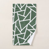 Motif en mosaïque verte et blanche (Serviette à main)