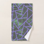 Motif en mosaïque violet et verte (Serviette à main)