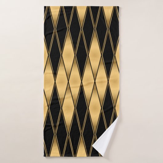 Motif en or et en noir (Serviette de bain)