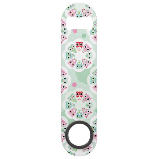 motif en pastel d'arrière - plan de hibou de fleur (Devant)