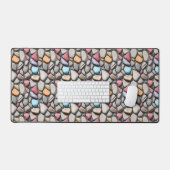 Motif en pierre colorée (Clavier et souris)