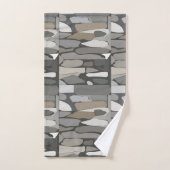 Motif en pierre de rock gris (Serviette à main)