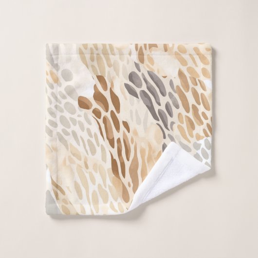 Motif en pierre neutre Tan Beach (Gant de toilette)