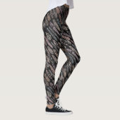 Motif en plumes de tonus foncé sur Legging imprimé (Droite)