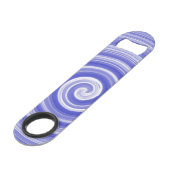 Motif en spirale bleu et blanc (Devant angulaire)
