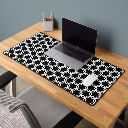 Motif en treillis noir et blanc (Bureau 2)
