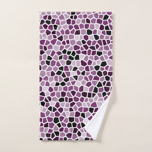 Motif en verre rose Magenta violet (Serviette à main)