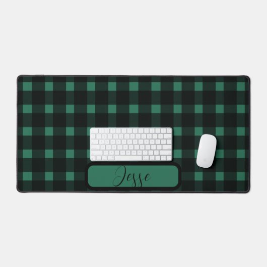 Motif En vichy noir vert (Clavier et souris)