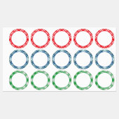 motif En vichy/Plaid étanche Pays Étiquettes (Feuille)