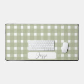 Motif En vichy Sage White (Clavier et souris)