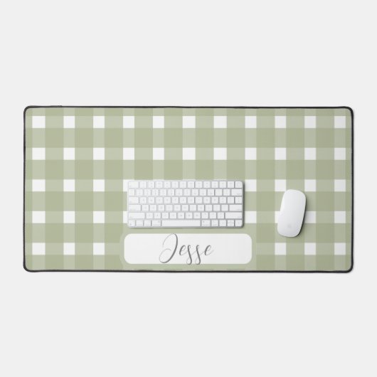 Motif En vichy Sage White (Clavier et souris)