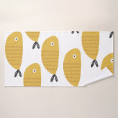 Motif enfantin sans couture avec des poissons drôl (Serviette de bain)