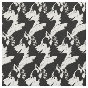 Motif enroué de chien de tissu de chien de