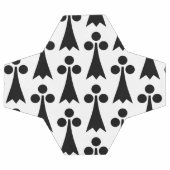 Motif Ermine, Motif Médiéval, Noir sur Blanc (Plat)