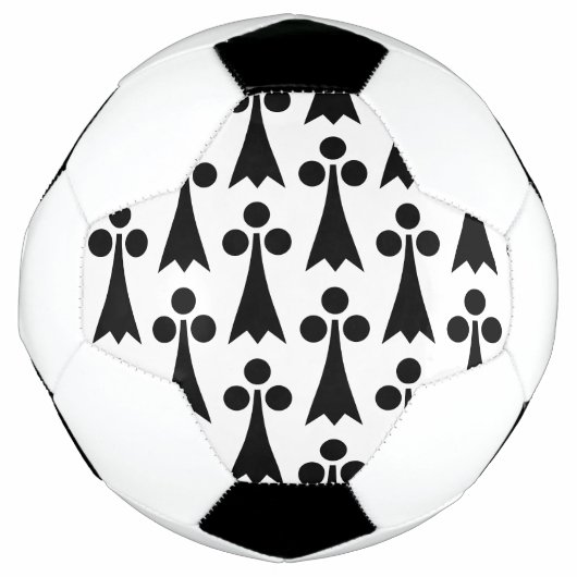 Motif Ermine, Motif Médiéval, Noir sur Blanc (Devant)