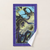 Motif et monogramme en marbre bleu et noir (Serviette à main)