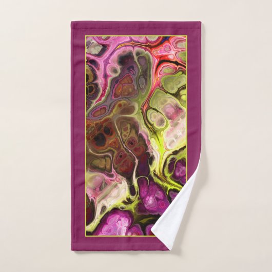 Motif et monogramme en marbre rose et vert cravate (Serviette à main)