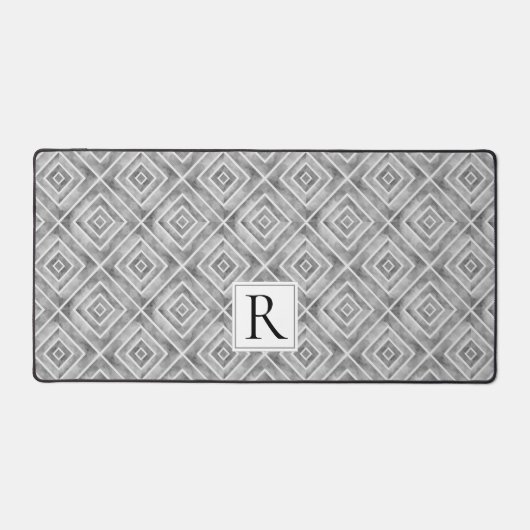 motif et monogramme gris géométrique Abstrait (Recto)