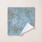 Motif ethnique élégant bleu ardoise (Gant de toilette)