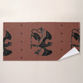 Motif ethnique sans couture avec fantastique sphi  (Serviette de bain)