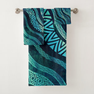 Motif ethnique tribal onduleux de Boho