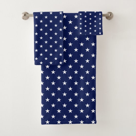 Motif étoile blanche sur bleu marine (En situation)