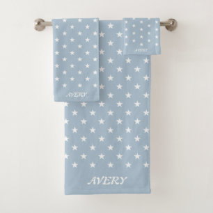 Motif étoile blanche sur bleu merveilleux clair