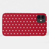 motif étoile blanche sur Coque rouge-coque iphone (Dos (Horizontal))