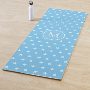 Motif étoile et monogramme sur tapis de yoga turqu