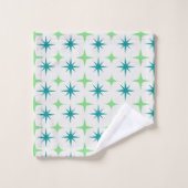 Motif étoiles en explosion Rétro Milieu du Siècle  (Gant de toilette)