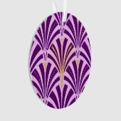 Motif éventail Art déco - violet et orchidée (devant)