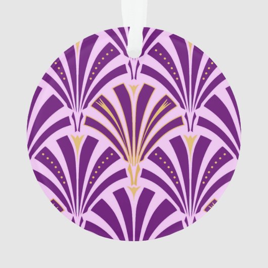 Motif éventail Art déco - violet et orchidée (dos)