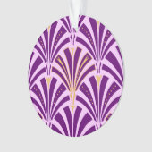 Motif éventail Art déco - violet et orchidée (devant)
