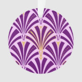 Motif éventail Art déco - violet et orchidée (devant)