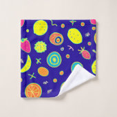 Motif expressif de l'artisanat du fruit de néon (Gant de toilette)