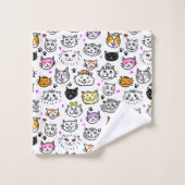 Motif face chats Whimsical (Gant de toilette)