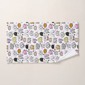 Motif face chats Whimsical (Serviette à main)
