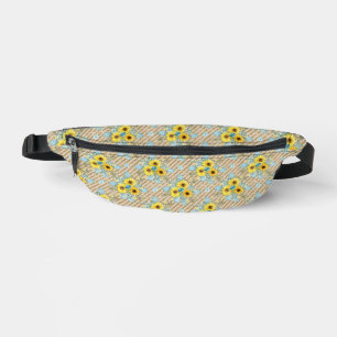Motif Fanny Pack Sunflowers et Gold Stripe