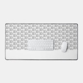 Motif Festif Blue Overlapping Oval Waves (Clavier et souris)