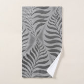 Motif Feuille argent (Serviette à main)