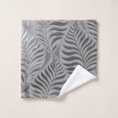 Motif Feuille argent (Gant de toilette)