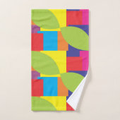 Motif feuille Carré Abstrait géométrique (Serviette à main)